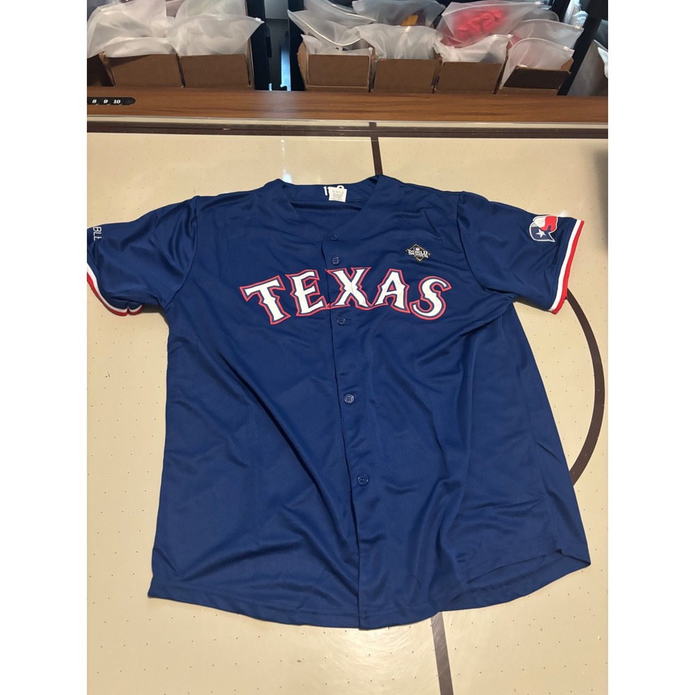 Texas Rangers Josh Jung 6 World Series 2023 Jersey Blue 11-0 Road Record XL